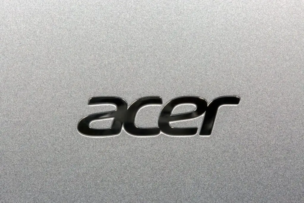 Acer logo closeup