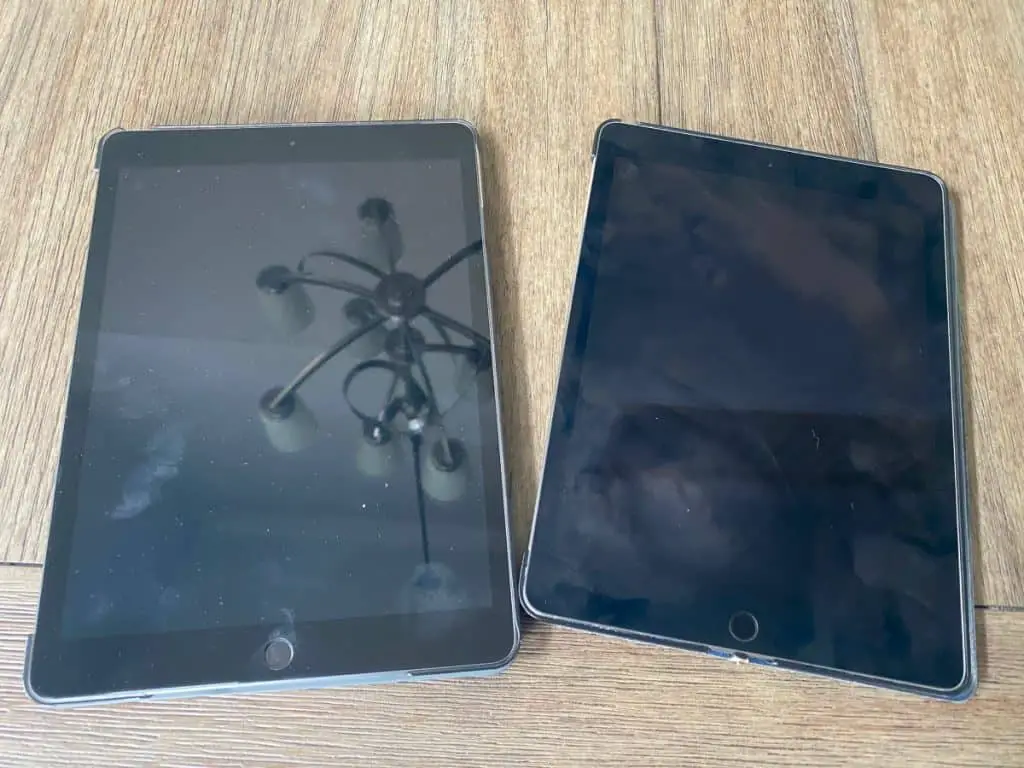 Two ipads side by side