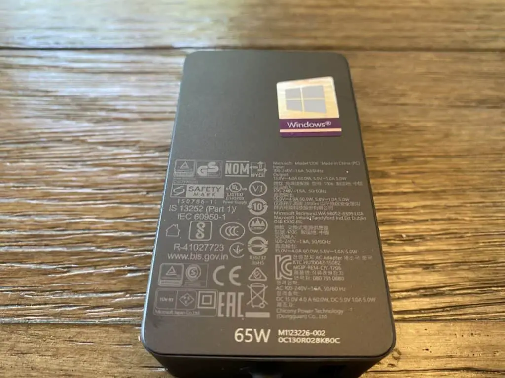 65w surface pro charger