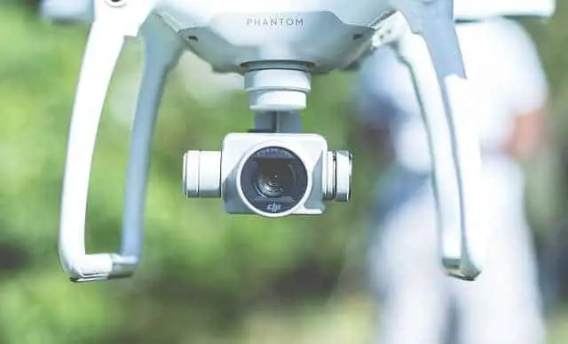 close up of drone camera