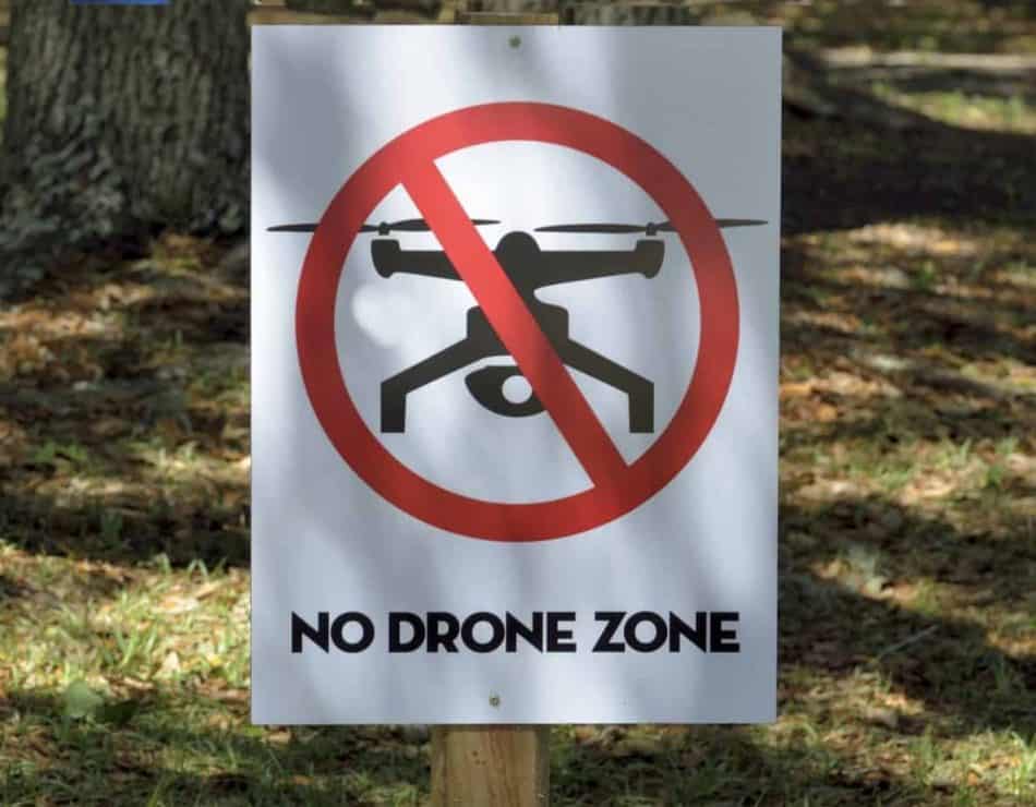 no drone sign