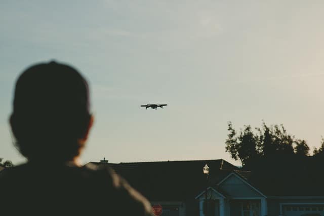 drone over house