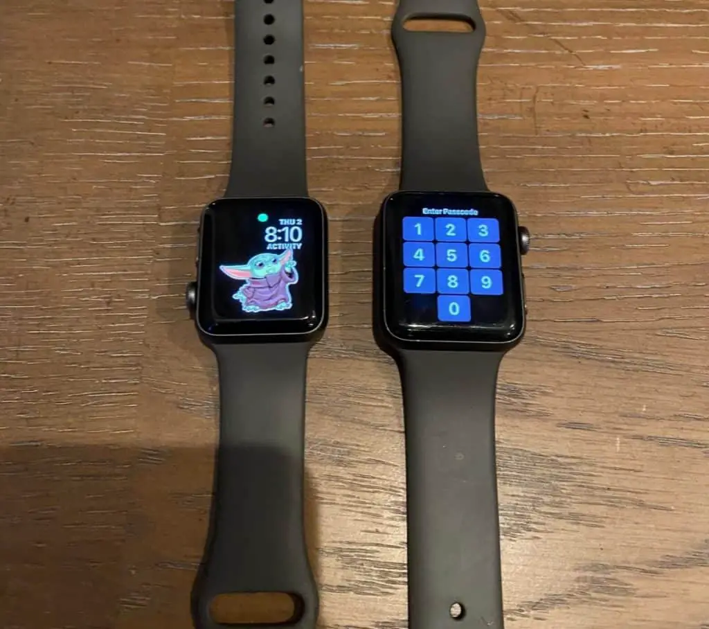 Male and Female apple watch side by side