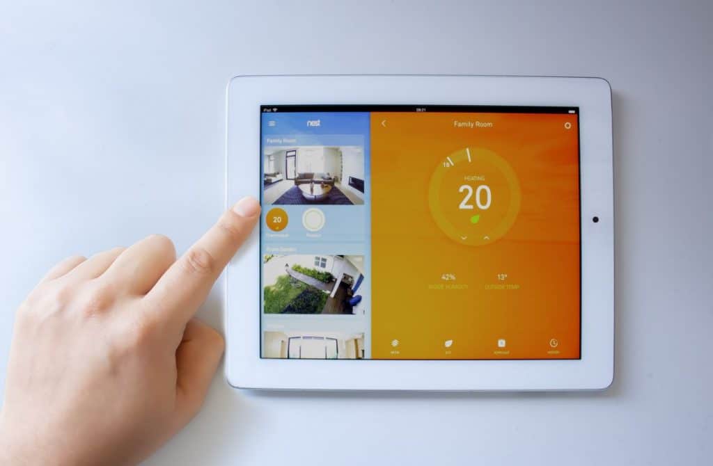 Nest app on an iPad