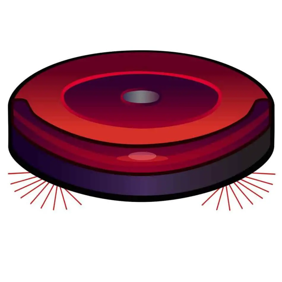 Robot vacuum cleaner. Hoover. Vacuum Linear picture with color gradient. Close-up