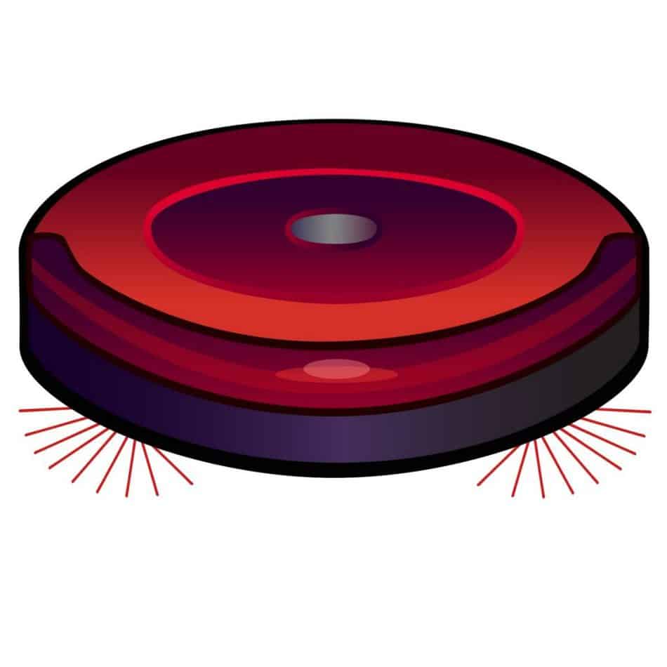 Robot vacuum cleaner. Hoover. Vacuum Linear picture with color gradient. Close-up