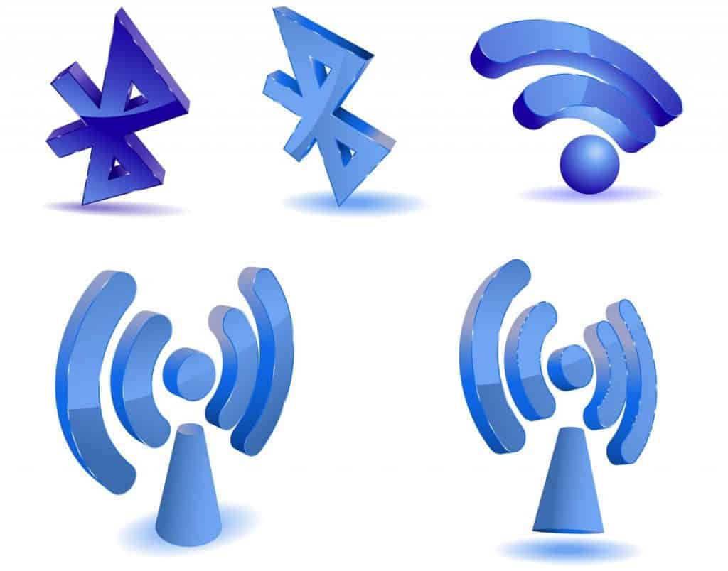 WiFi and bluetooth symbols